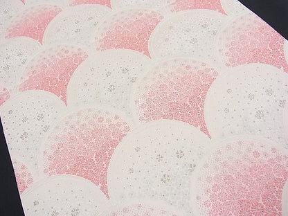 平和屋着物■六通柄袋帯 唐織 青海波花文 銀糸 逸品 n-fw1887