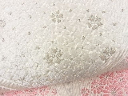 平和屋着物■六通柄袋帯 唐織 青海波花文 銀糸 逸品 n-fw1887