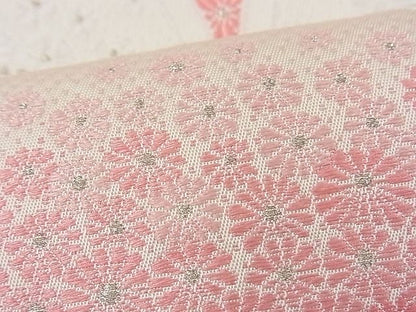 平和屋着物■六通柄袋帯 唐織 青海波花文 銀糸 逸品 n-fw1887