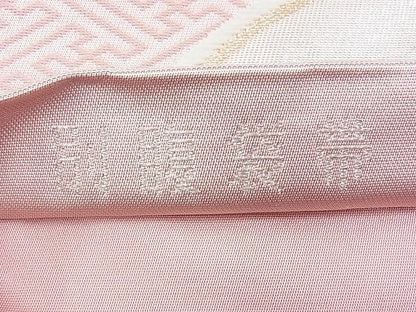 平和屋着物■六通柄袋帯 唐織 扇面丸吉祥花文 金銀糸 逸品 n-fw1891