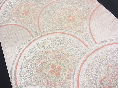 平和屋着物■六通柄袋帯 唐織 青海波花唐草文 金銀糸 逸品 n-fw1903