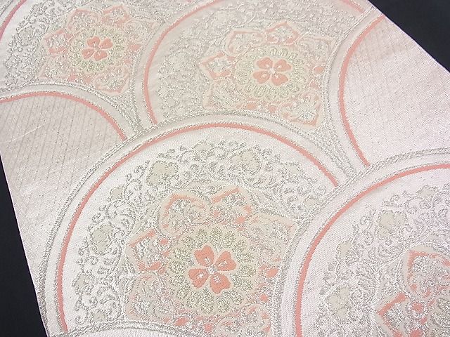 平和屋着物■六通柄袋帯 唐織 青海波花唐草文 金銀糸 逸品 n-fw1903
