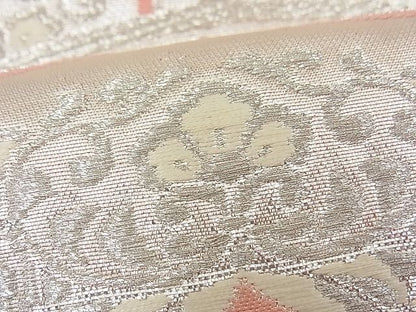 平和屋着物■六通柄袋帯 唐織 青海波花唐草文 金銀糸 逸品 n-fw1903