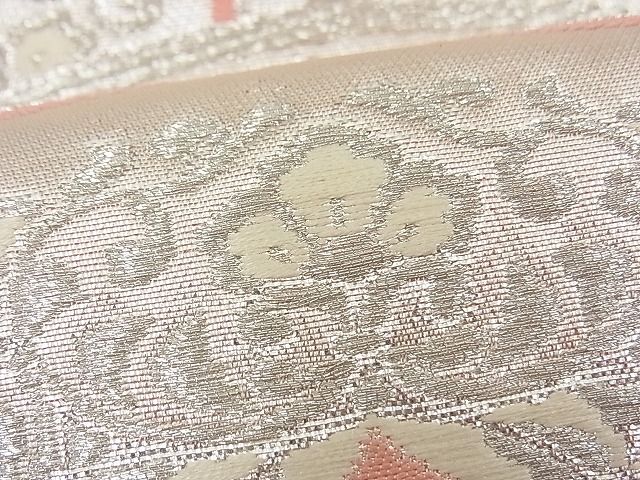 平和屋着物■六通柄袋帯 唐織 青海波花唐草文 金銀糸 逸品 n-fw1903