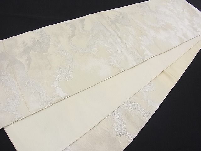 平和屋着物■六通柄袋帯 雲重ね文 銀糸 逸品 n-fw2136