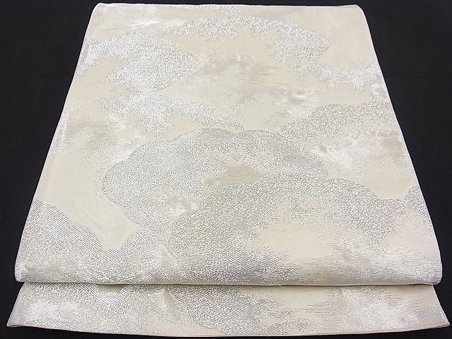 平和屋着物■六通柄袋帯 雲重ね文 銀糸 逸品 n-fw2136
