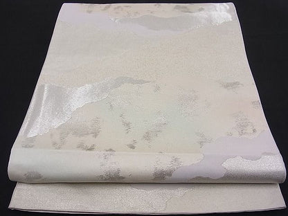平和屋着物■六通柄袋帯 霞吉祥文 銀糸 逸品 n-fw2144