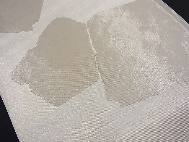 平和屋着物■六通柄袋帯 破れ色紙文様 銀糸 逸品 n-fw2146