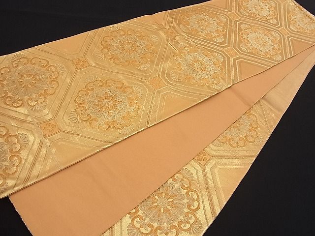 平和屋着物■六通柄袋帯 蜀江花唐草文 金糸 逸品 n-fw2149