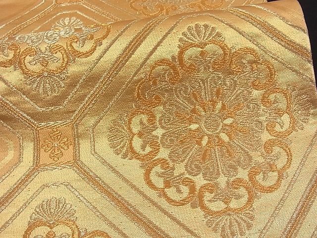 平和屋着物■六通柄袋帯 蜀江花唐草文 金糸 逸品 n-fw2149