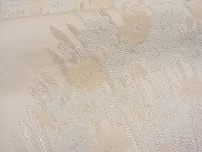 平和屋着物■六通柄袋帯 唐織 草花文 銀糸 n-fw2161