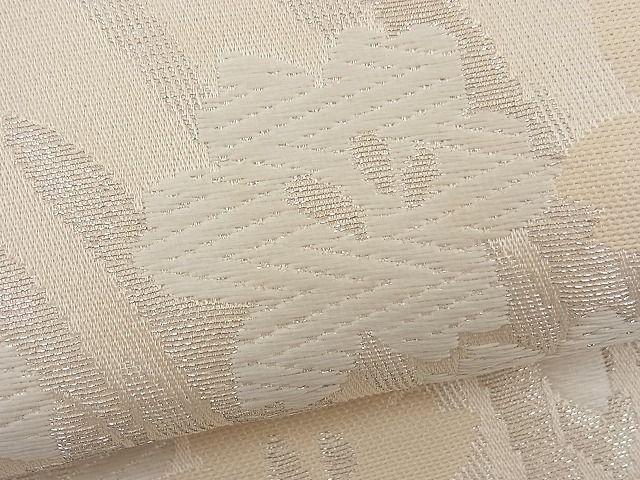 平和屋着物■六通柄袋帯 唐織 草花文 銀糸 n-fw2161