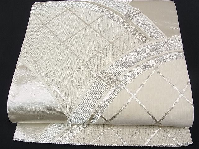 平和屋着物■六通柄袋帯　籬文　銀糸　逸品　ga0921