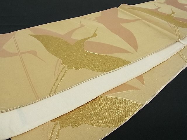 平和屋着物■六通柄袋帯 飛鳥文 金糸 逸品 ga1036