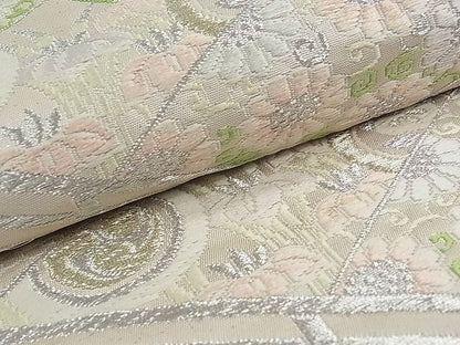 平和屋着物■六通柄袋帯 渡橋花唐草文 金銀糸 逸品 ga1072