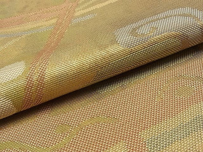 平和屋着物■六通柄袋帯 幾何学文様 金糸 逸品 ga1337