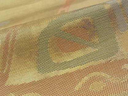 平和屋着物■六通柄袋帯 幾何学文様 金糸 逸品 ga1337