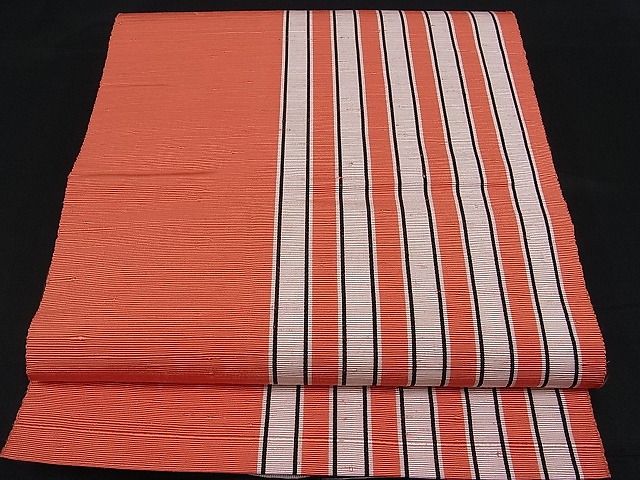 平和屋着物■八寸名古屋帯 紬地 間道 逸品 ga1380