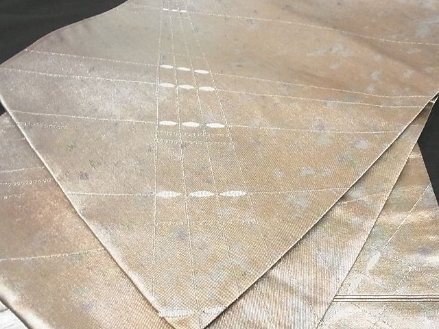 平和屋着物■六通柄袋帯 幾何学文様 彩光箔 逸品 ga1579