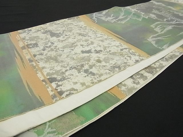 平和屋着物■六通柄袋帯 風景霞文 金糸 引箔 逸品 ga1618