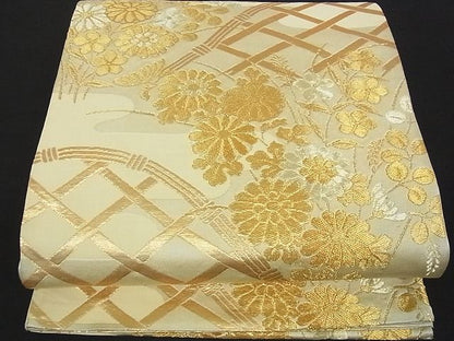 平和屋着物■六通柄袋帯 花籬文 金糸 逸品 ga1634