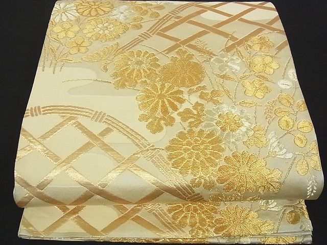 平和屋着物■六通柄袋帯 花籬文 金糸 逸品 ga1634