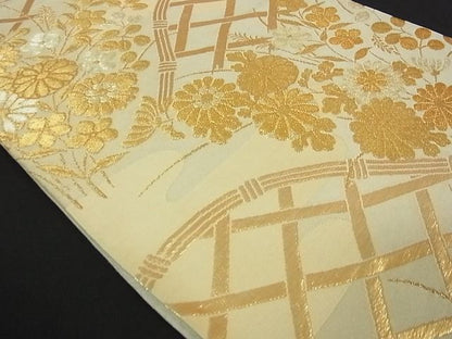 平和屋着物■六通柄袋帯 花籬文 金糸 逸品 ga1634