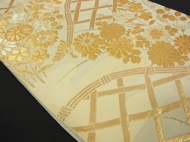 平和屋着物■六通柄袋帯 花籬文 金糸 逸品 ga1634