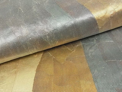 平和屋着物■全通柄袋帯　重ね山文　金銀彩　逸品　ga1635