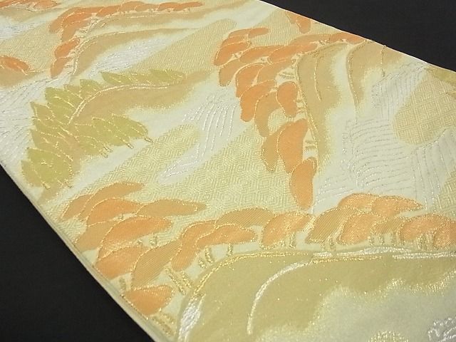 平和屋着物■六通柄袋帯　霞取り吉祥松文　金銀糸　逸品　ga1638
