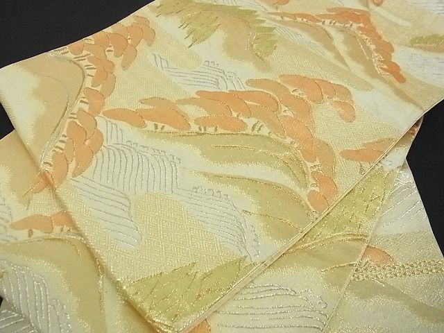 平和屋着物■六通柄袋帯　霞取り吉祥松文　金銀糸　逸品　ga1638