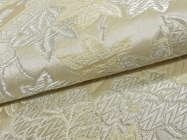 平和屋着物■六通柄袋帯 天井吉祥花文 銀糸 逸品 ga1651