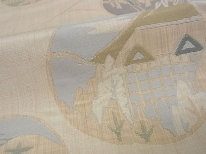 平和屋着物■六通柄袋帯 風景文 逸品 ga1675