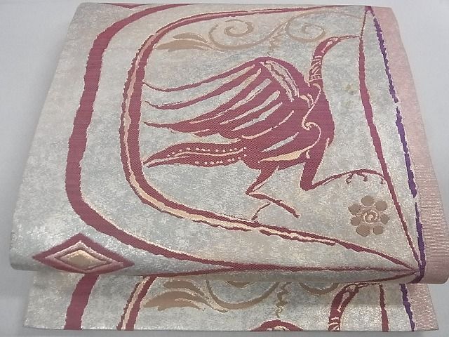 平和屋着物■六通柄袋帯　天然美　金糸　引箔　逸品　ga1719