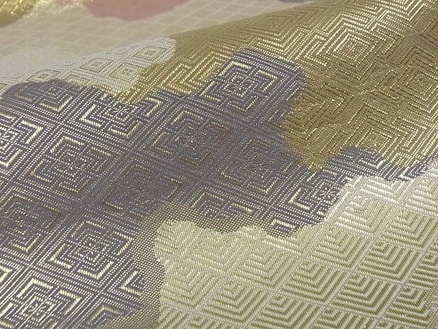 平和屋着物■佐賀錦 六通柄袋帯 道長吉祥花文 金糸 逸品 ga1738