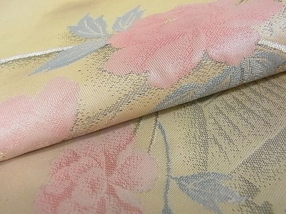 平和屋着物■九寸名古屋帯 風景花文 金銀糸 逸品 ga1739