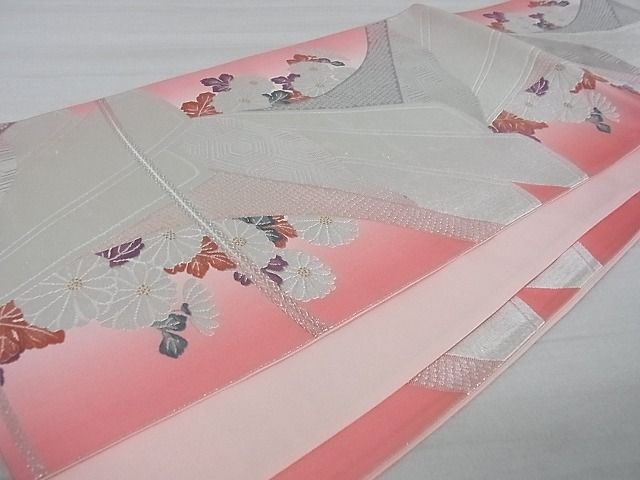 平和屋着物■六通柄袋帯　吉祥花文　金銀糸　逸品　ga1789