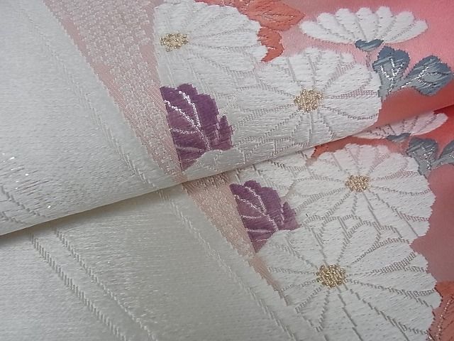 平和屋着物■六通柄袋帯　吉祥花文　金銀糸　逸品　ga1789