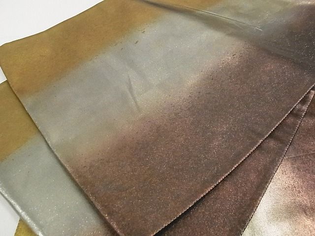 平和屋着物■六通柄袋帯 霞間道 引箔 逸品 ga2034