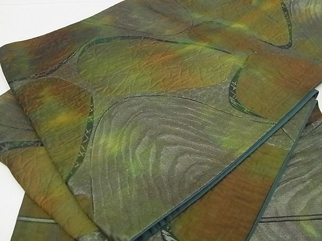 平和屋着物■六通柄袋帯 ふくれ織 流水文 逸品 ga2181
