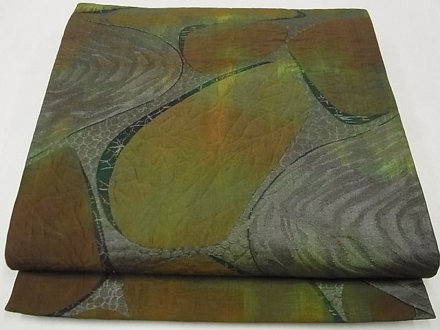 平和屋着物■六通柄袋帯 ふくれ織 流水文 逸品 ga2181