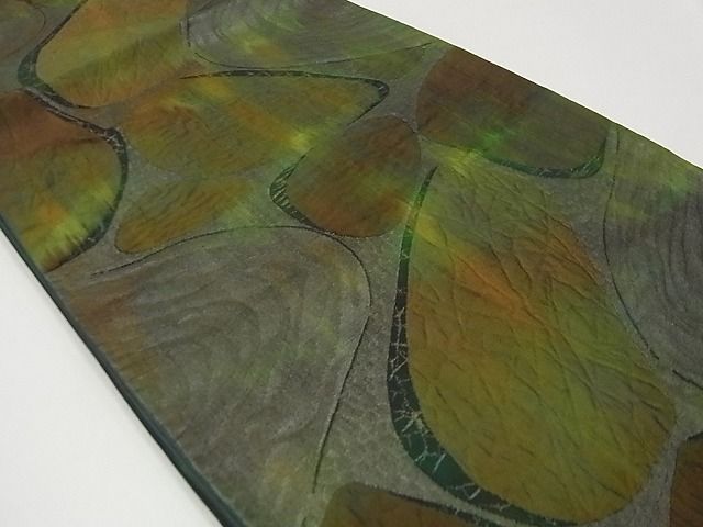 平和屋着物■六通柄袋帯 ふくれ織 流水文 逸品 ga2181