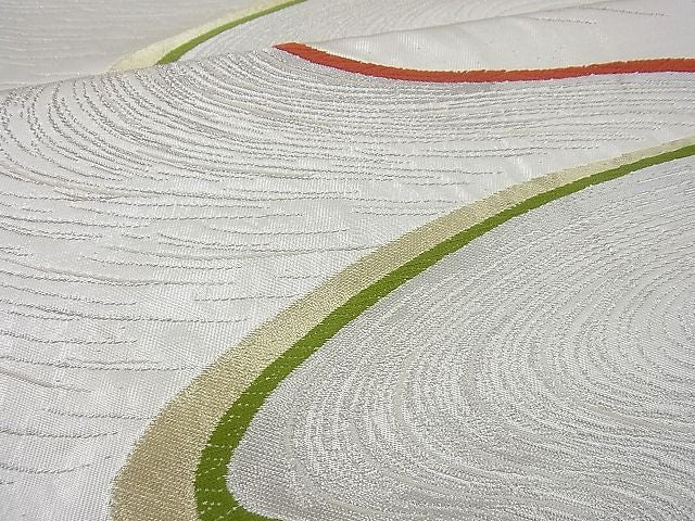 平和屋着物■六通柄袋帯 流水文 銀糸 逸品 n-gh0878