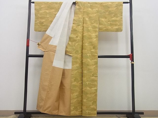 平和屋着物■上質な紬　雲重ね文　逸品　n-gh0976
