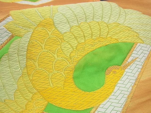 平和屋着物■六通柄袋帯 唐織 飛鶴桐文 金銀糸 逸品 n-gh1632