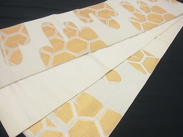 平和屋着物■六通柄袋帯 エ霞吉祥文 金銀糸 逸品 n-gh1649