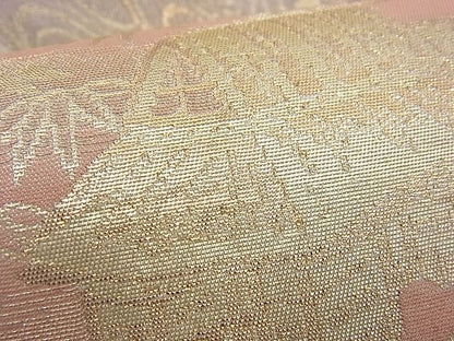 平和屋着物■六通柄袋帯 扇面御所解文 金糸 逸品 n-gh1657