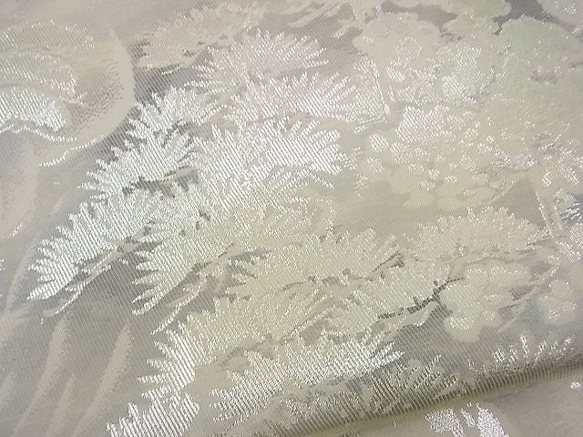 平和屋着物■六通柄袋帯 渡橋浜松文 銀糸 逸品 n-gh1661