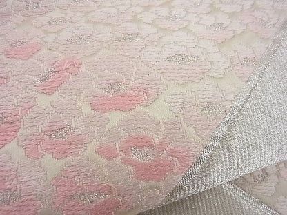 平和屋着物■六通柄袋帯 唐織 檜垣小花尽くし 銀糸 逸品 n-gh1681