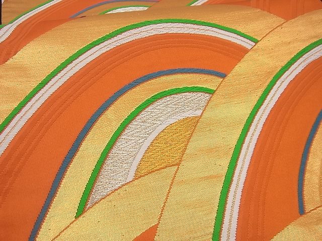 平和屋着物■西陣 六通柄袋帯 唐織 流水文 金銀糸 逸品 n-gh1686